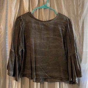 Hollister Marble Wash Bell Sleeve Top